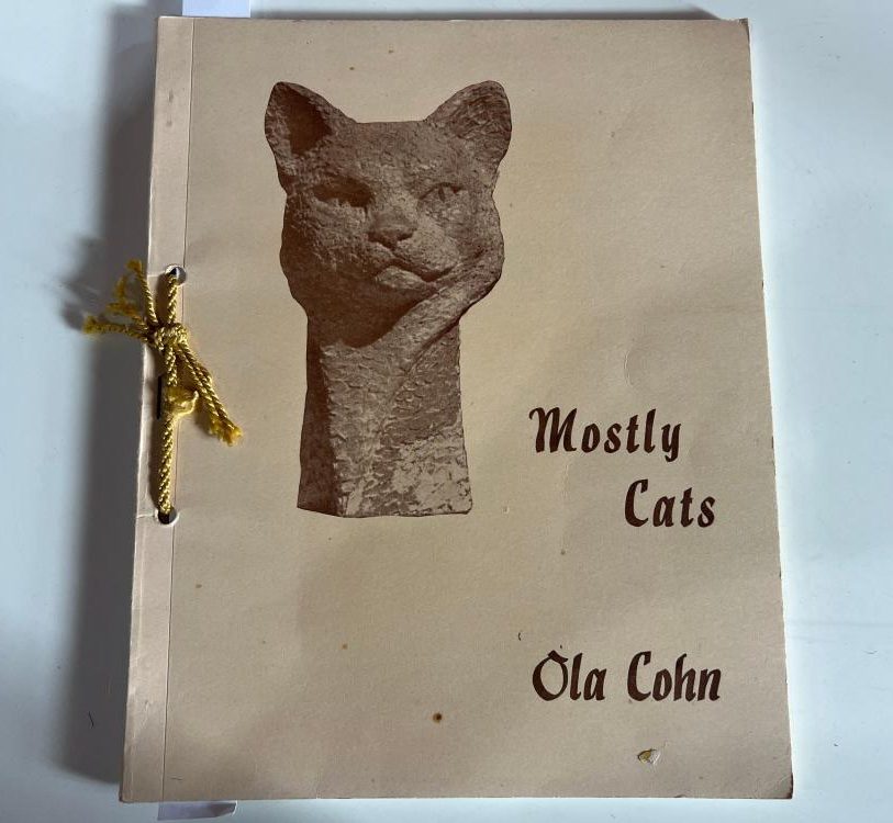 Ola Cohn (1892-1964) 'Mostly Cats' - rare typed cord-bound, typed & illustrated book, Melbourne 1964